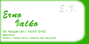 erno valko business card